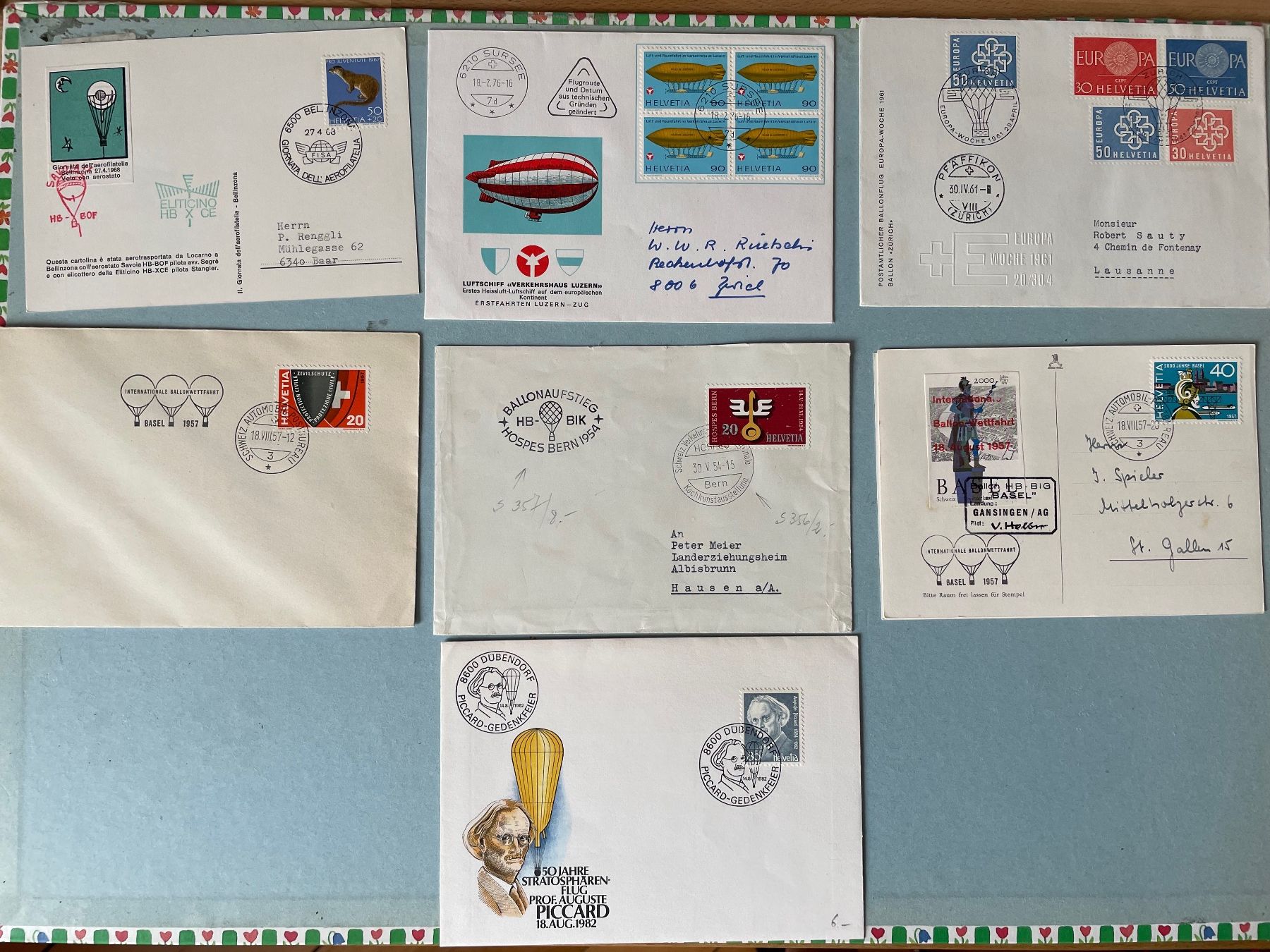 Alle Briefmarken: 23 Belege Ballon-Post – Gebraucht aus Zürich von stzepp