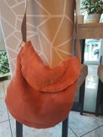 Sac à bandoulière daim et cuir fait main