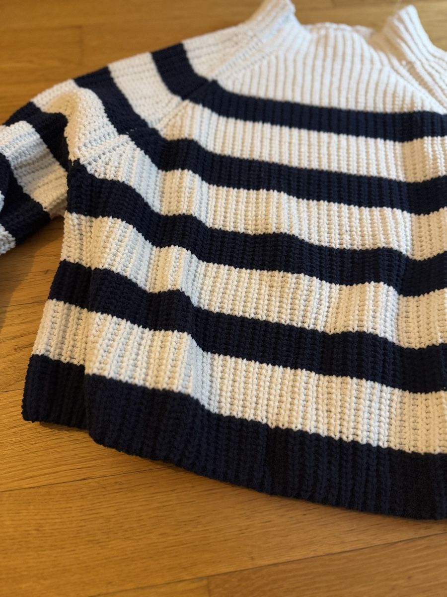 Bershka Maglioni & Felpe: BERSHKA Strickpullover Pullover Winter weiss blau Gr. S 36 – Usato da Wittenbach venduto da Apicel 3