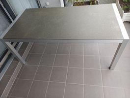 Home and More Glastisch mit Alugestell Warna | 180 × 90 × 75