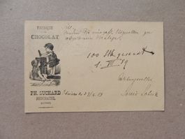Ganzsach Chocolat Suchard Vorläufer 1889