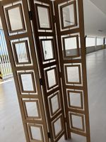 Paravent décoratif en bois à trois panneaux bon état