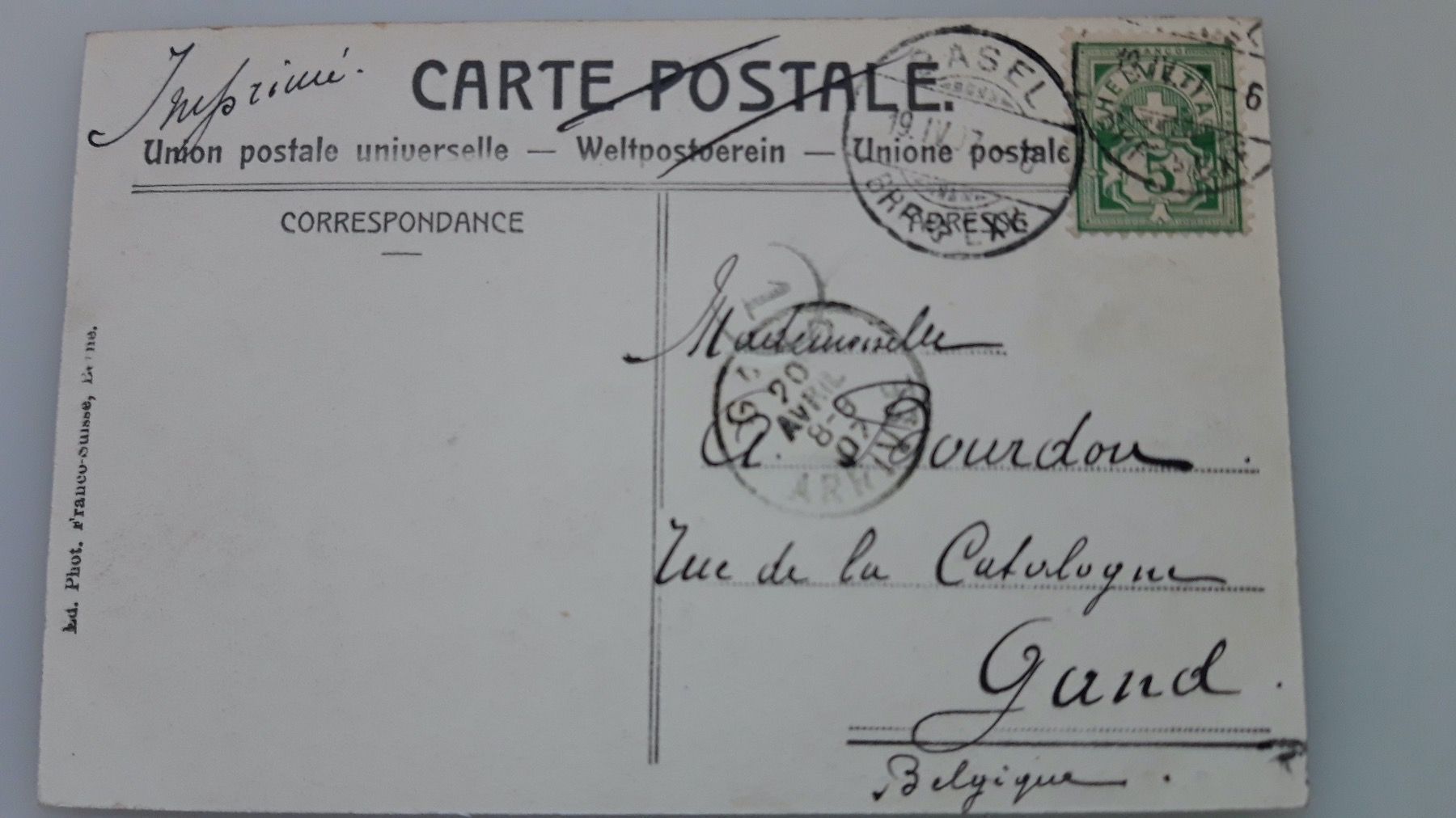 Ansichtskarten: Basel Marktplatz – Gebraucht aus Sargans von nicsam1815 1