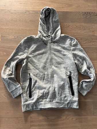 Lässiger ZipHoodie/KapuzenpulliJacke, XL, graumeliert