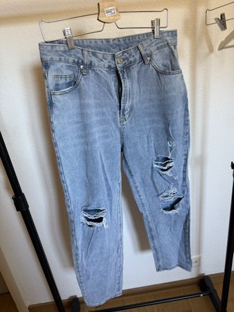 Damen Jeans Shein hellblau Grösse L 