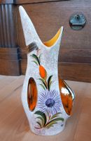 Mid Century Vase Keramik mit Blumen, 32cm sehr guter Zustand