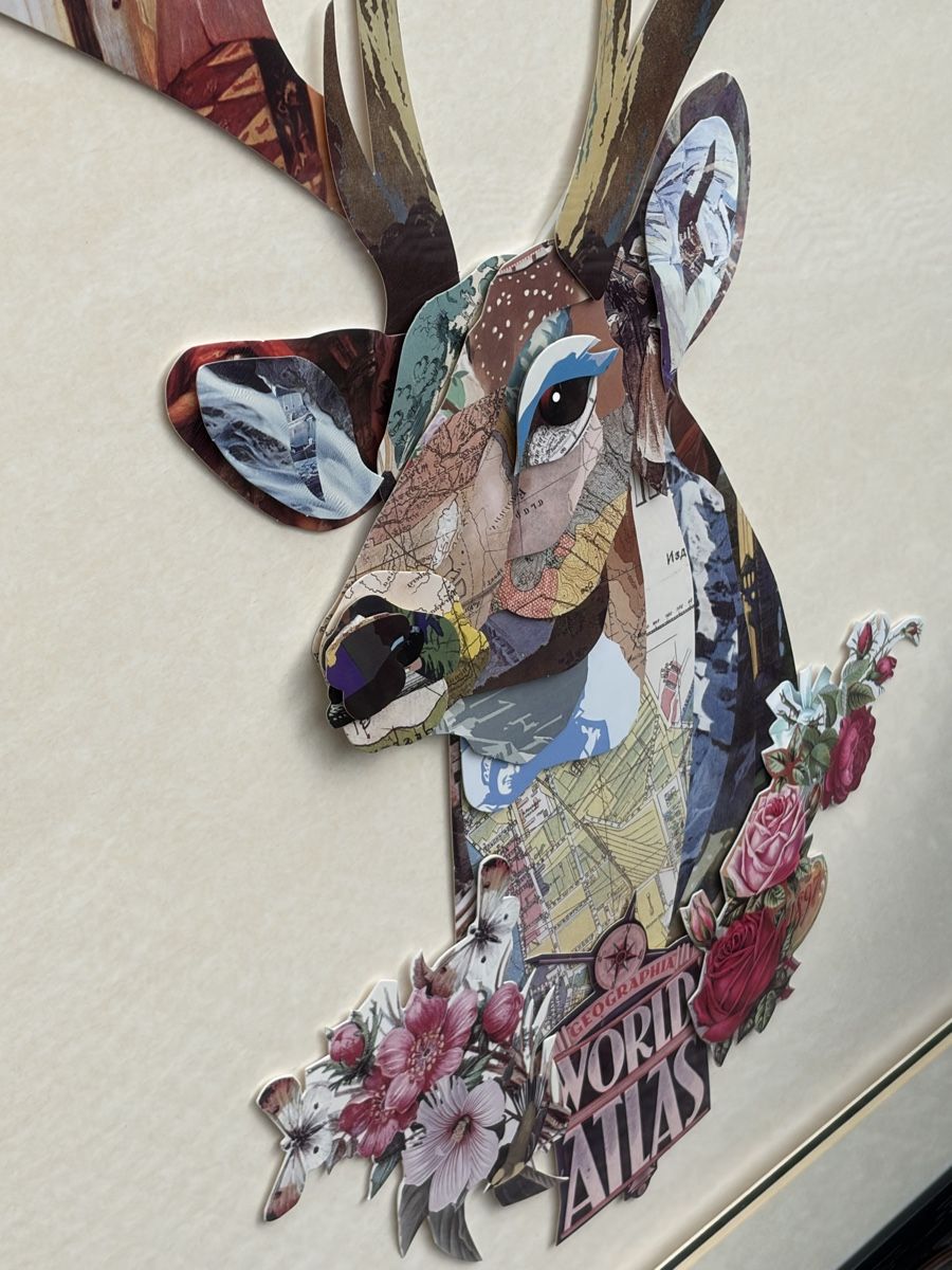 Foto & Immagini: Dekoratives 3D-Wandbild mit Hirschmotiv II. – Usato da Esslingen venduto da Sereno3 1