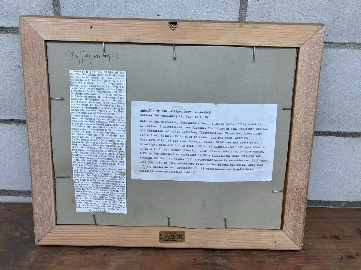 Dipinti: Gemälde Plaffeien sig Robert Kiener 1906 – Usato da Plasselb venduto da Mike760 5