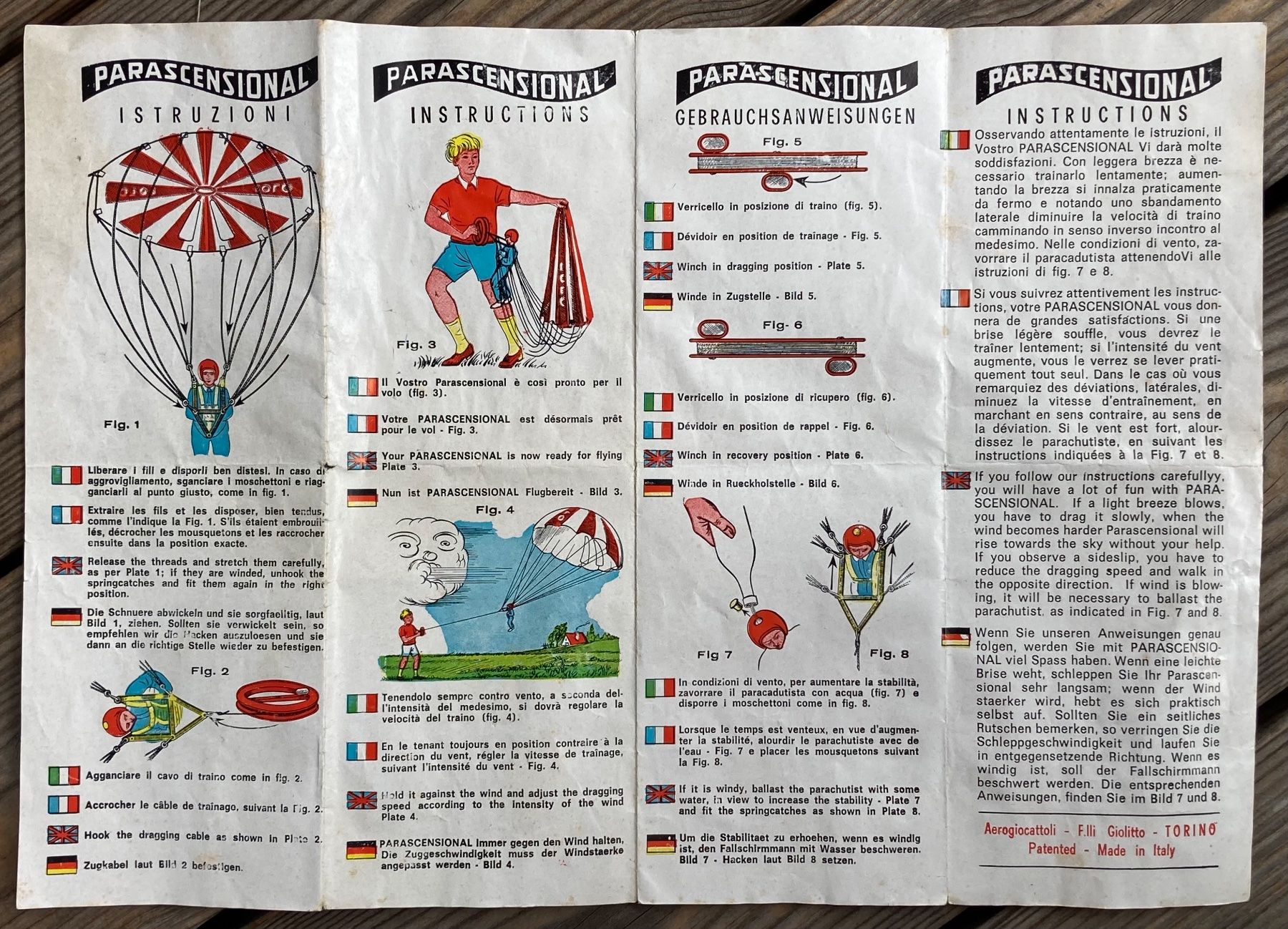 Giocattoli: 60er Jahre Spielzeug Eolo II PARASCENSIONAL – Usato da Lüchingen venduto da Eeizo 8