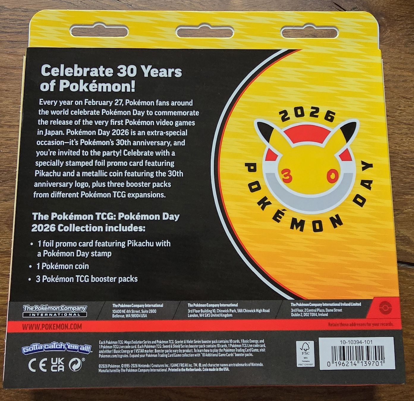 Pokémon Carte collezionabili: Pokemon Day 2026 Sammelbox - Pikachu Promo - Neu! – Nuovo e nell'imballaggio originale da Niederlenz venduto da mon_c7lk 1
