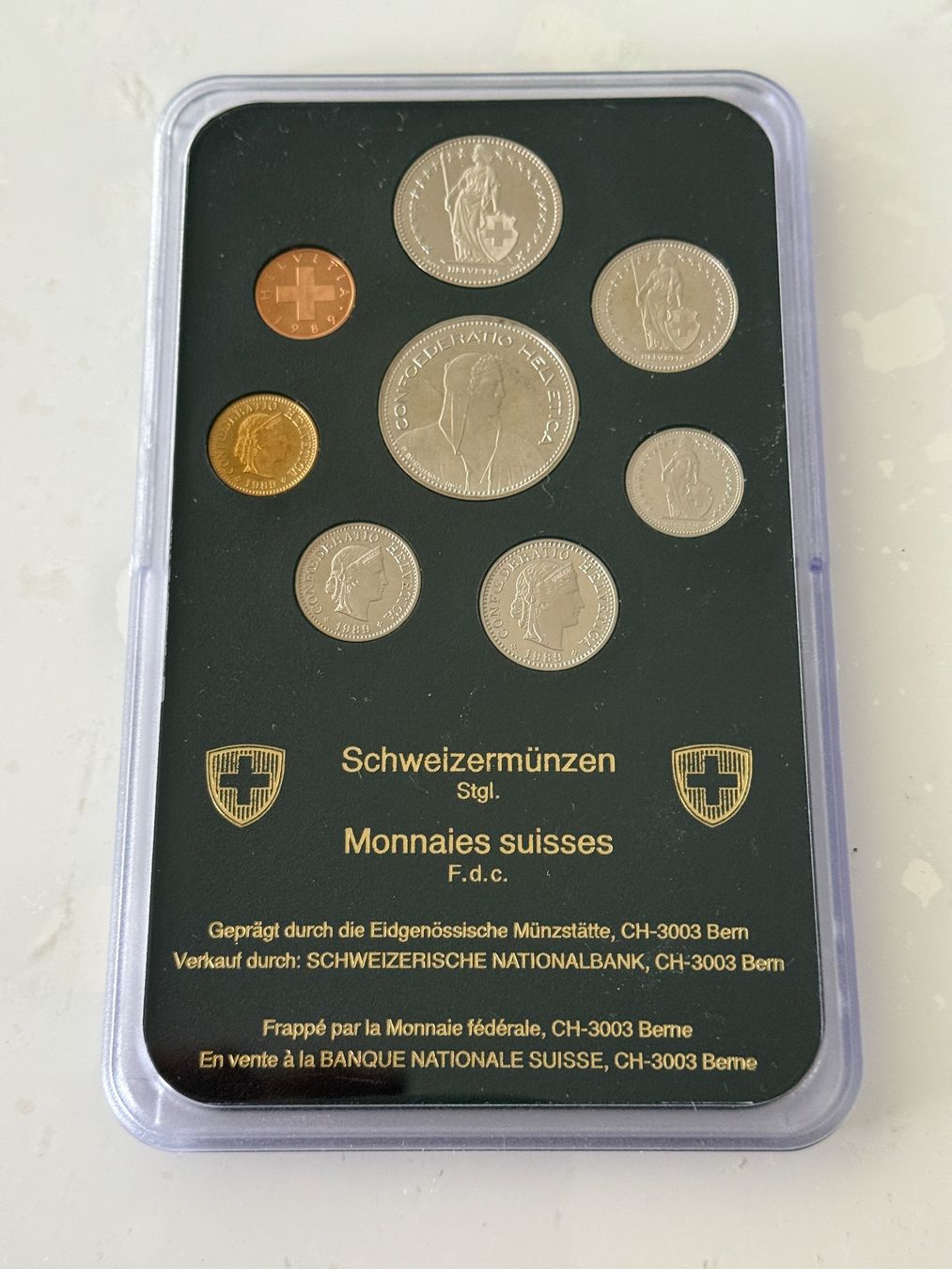 Tutti le monete: Schweizer Münzsatz 1989  Stempelglanz – Nuovo (secondo la descrizione) da Wallisellen venduto da SWISS_SILVER1