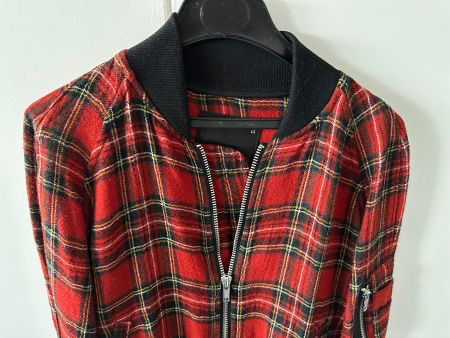 R13 Jeans Brand tartan bomber jacket size XS, new