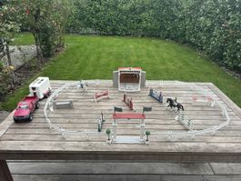 Schleich Reitturnier mit Pferde, Auto und Anhänger!