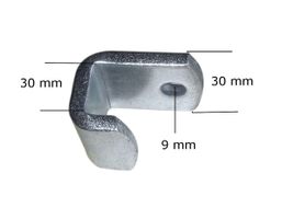 2x Gegenhalter zu Bordwandverschluss 40x30mm Anhänger