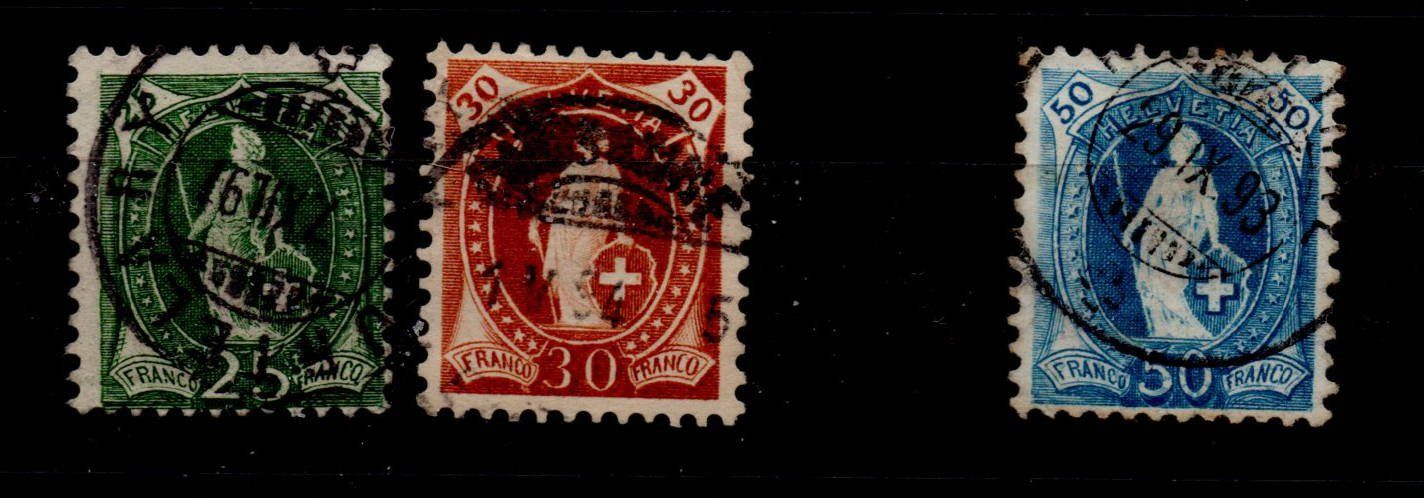 Tutti i francobolli: 1891-98 Sitzende Helvetia – Usato da Wallisellen venduto da han_z8cl