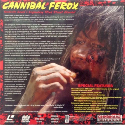 Tutti i DVDs: [Laserdisc] Cannibal Ferox: Special Edit – Usato da Rheinfelden venduto da Burzelchen 1