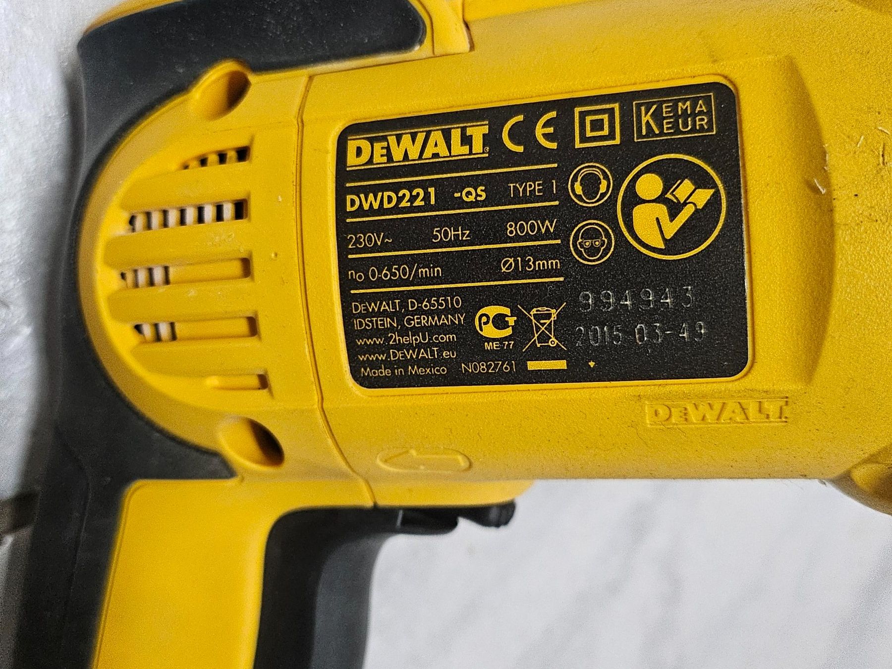 Dewalt Perceuses: Dewalt DWD-221 – D'occasion à Kollbrunn par equipe-bachofner.ch 4