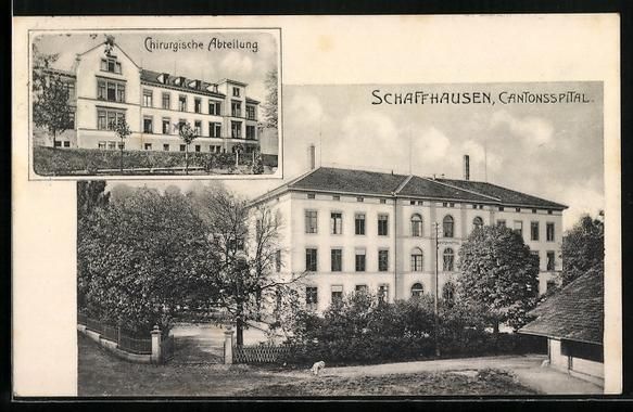Cartoline postali: Schaffhausen, Cantonsspital, Chirurgisch – Usato da Berlin venduto da bartko-reher
