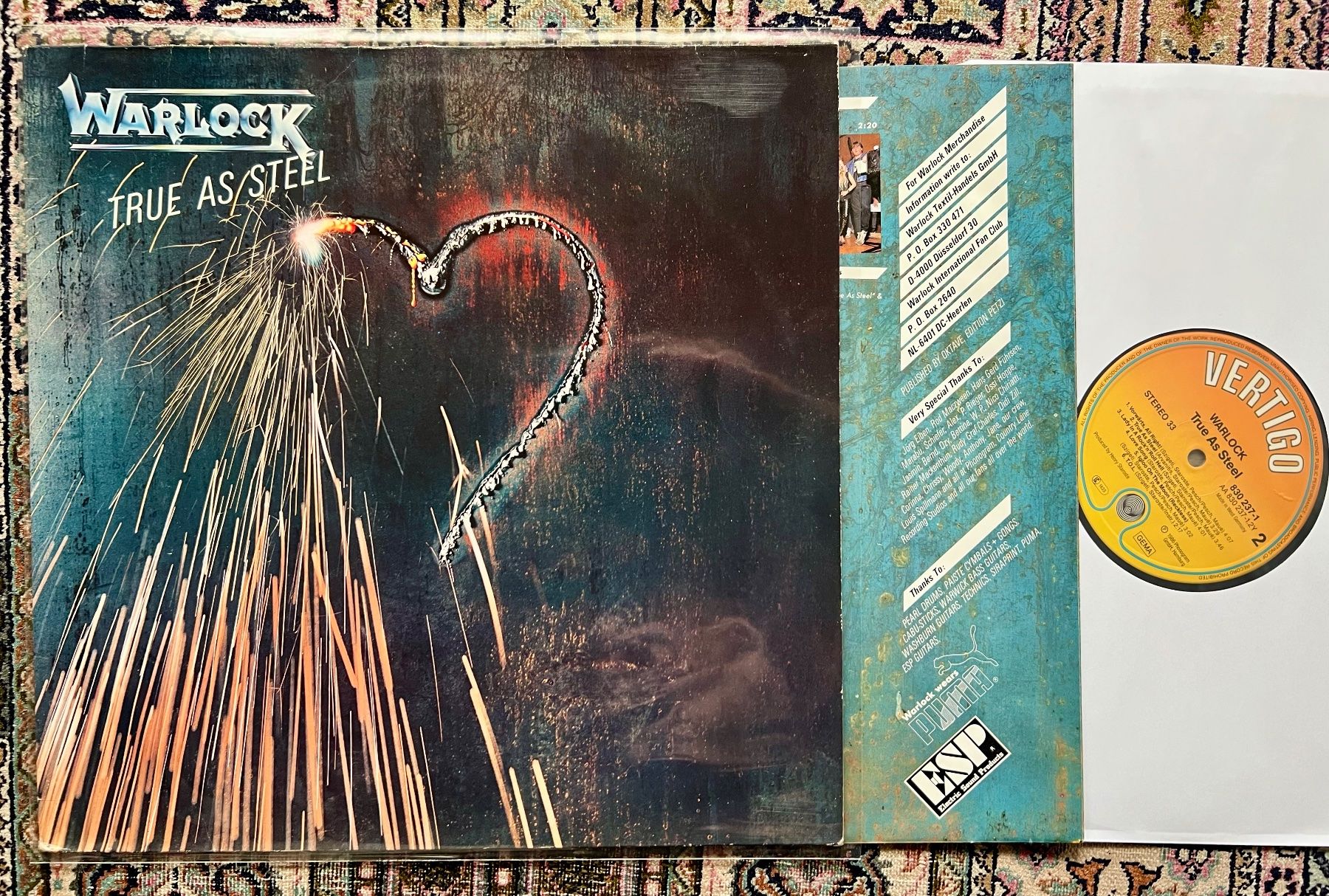LP Warlock – True As Steel LP GEWASCHEN TOP ZUSTAND 1986 (Gebraucht) in ...