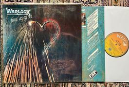 LP Warlock – True As Steel LP GEWASCHEN TOP ZUSTAND 1986