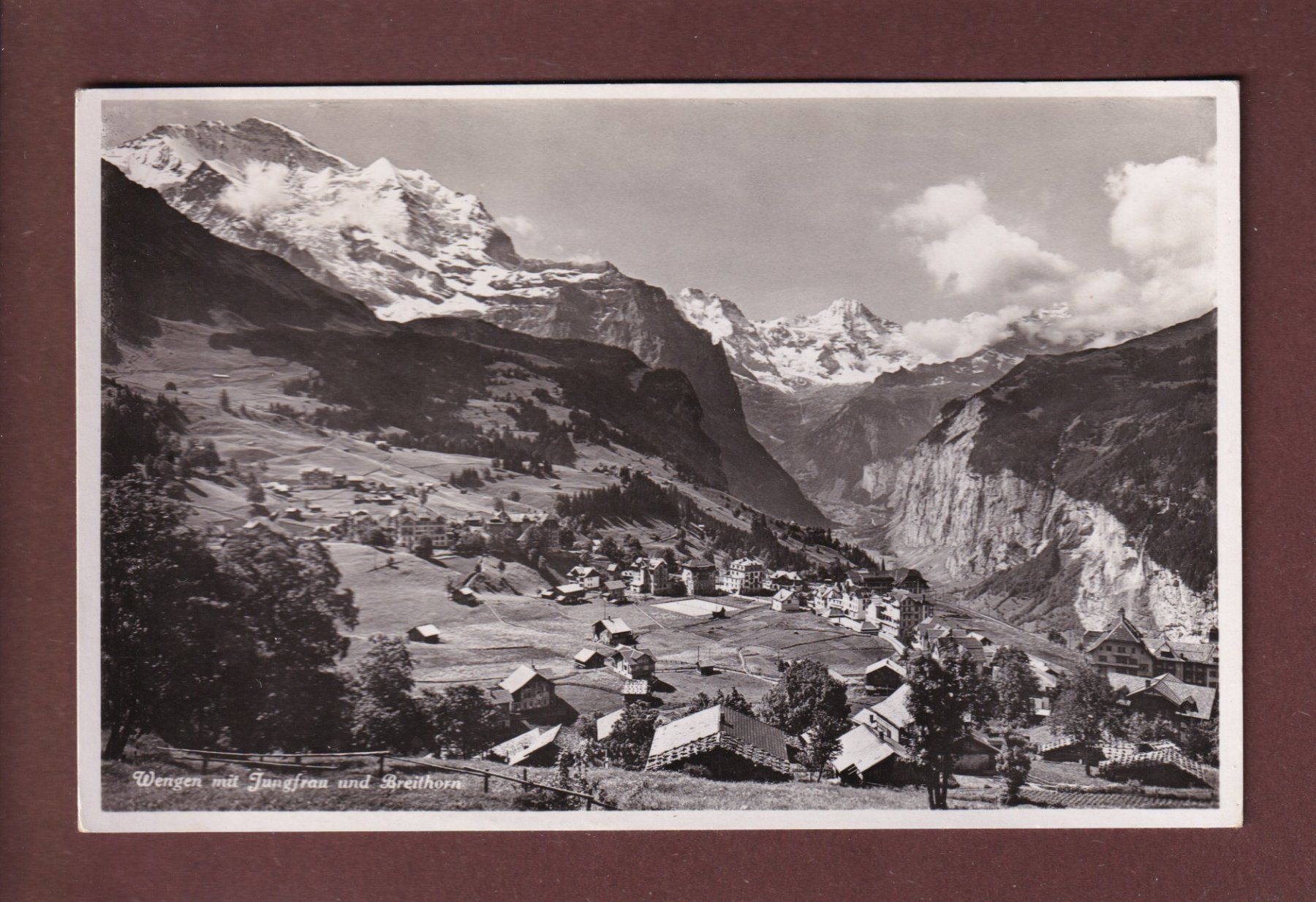 Cartoline postali: WENGEN - Jungfrau - Breithorn – Usato da Pully venduto da nicecards