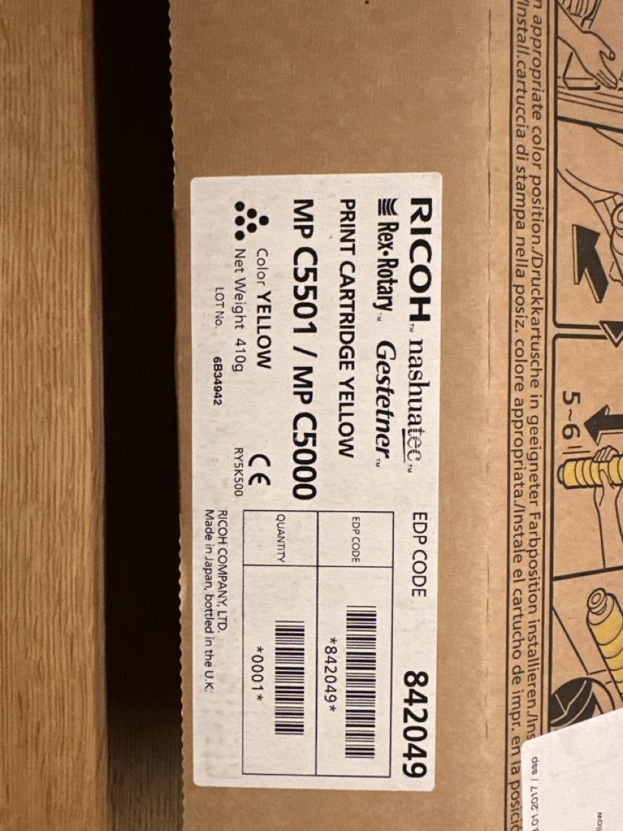 Ricoh Druckerpatronen & Toner: Toner Yellow  – Neu und originalverpackt aus Oberwangen b. Bern von Audiofisch 1