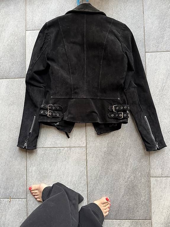 Giacche: Freaky Nation, schwarze Wildleder Jacke – Usato da Wetzikon ZH venduto da surfevida 2