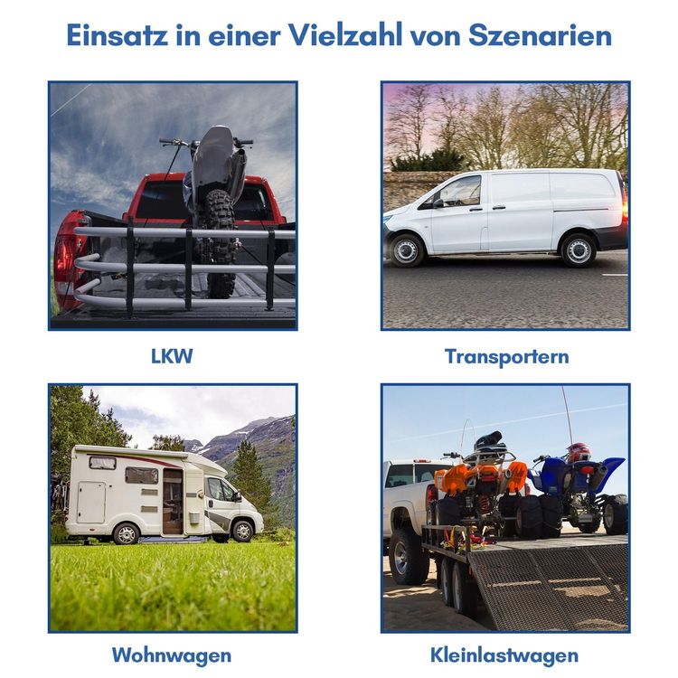 Airlineschienen Set 4x1M - Aluminium Zurrschienen Mit 8 Doppelhaken