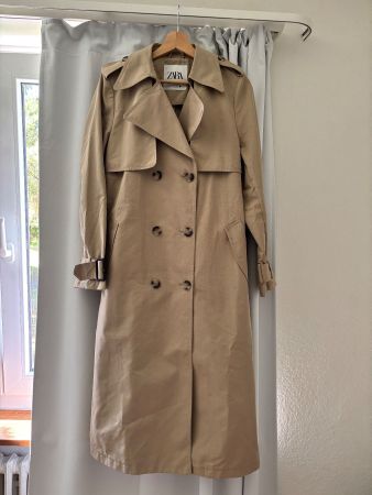 Zara Beige Trench Coat – Size S