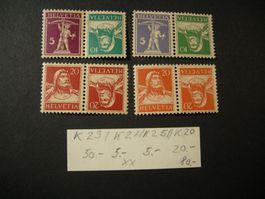 KEHRDRUCKE, K23. K 21, K 25, K 20, POSTFRISCH/**, SBK 80.00