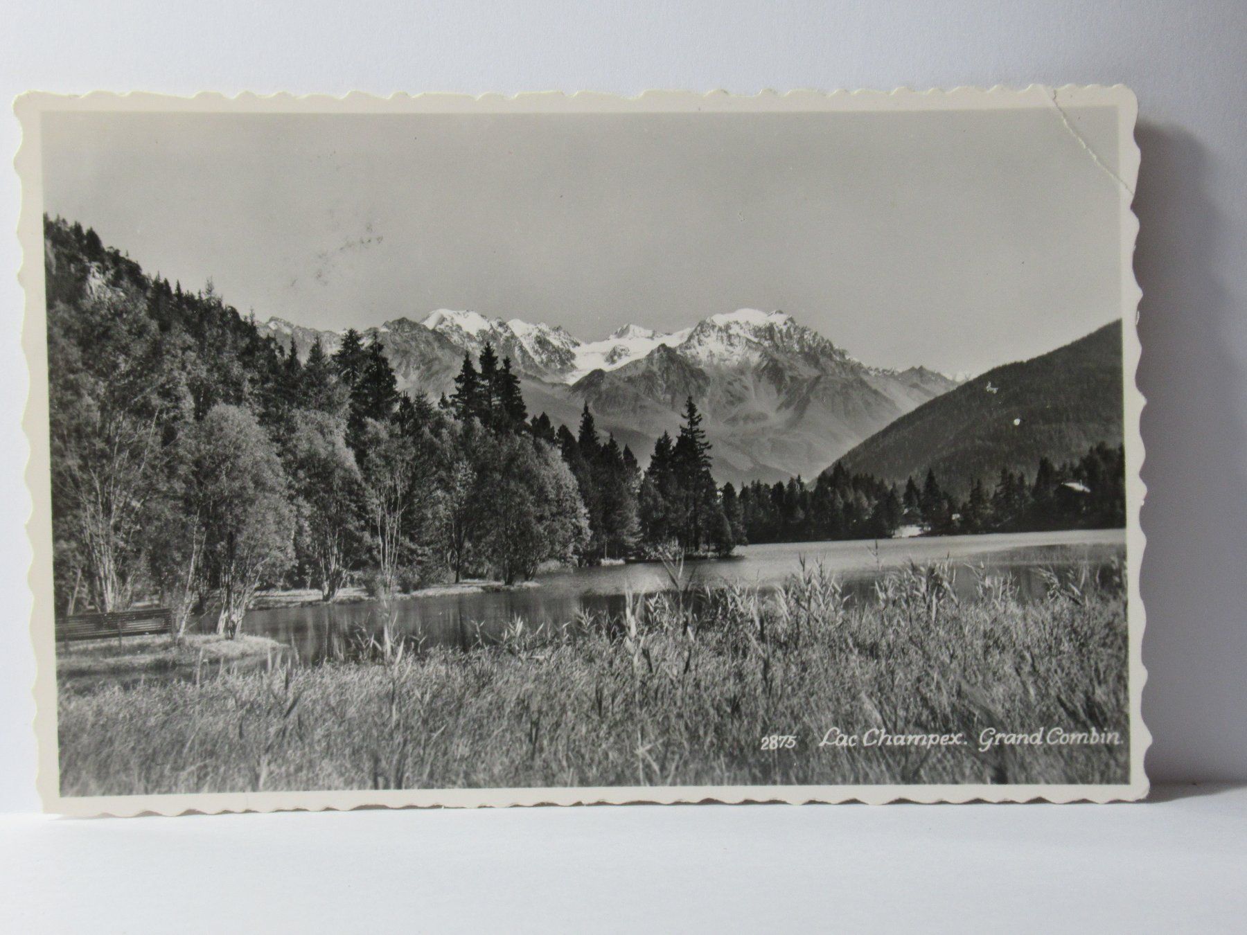 Cartoline postali: Lac Champex , Grand Combin 1954 – Usato da Grenchen venduto da Bluemchen1900
