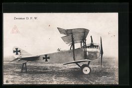 Foto-AK Sanke Nr. 1042: Flugzeug Zweisit