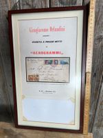Gerahmtes Aerogramm-Poster, Giangiocomo Orlandini, 1971