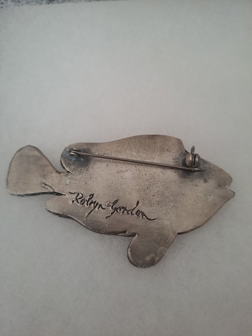 Spille & Fermagli: BROCHE poisson bronze argenté émaillé – Usato da LAUSANNE venduto da KWEW 1
