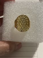 Große bague dorée 59,5 neuve vintage orientale