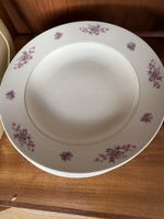 7Speiseteller Porzellan mit Blumenmuster weiss gebraucht
