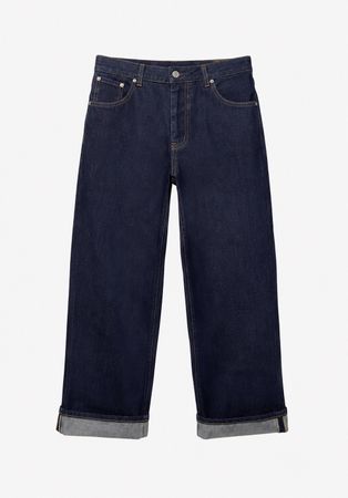 Pull&Bear Straight Leg Raw Denim Jeans
