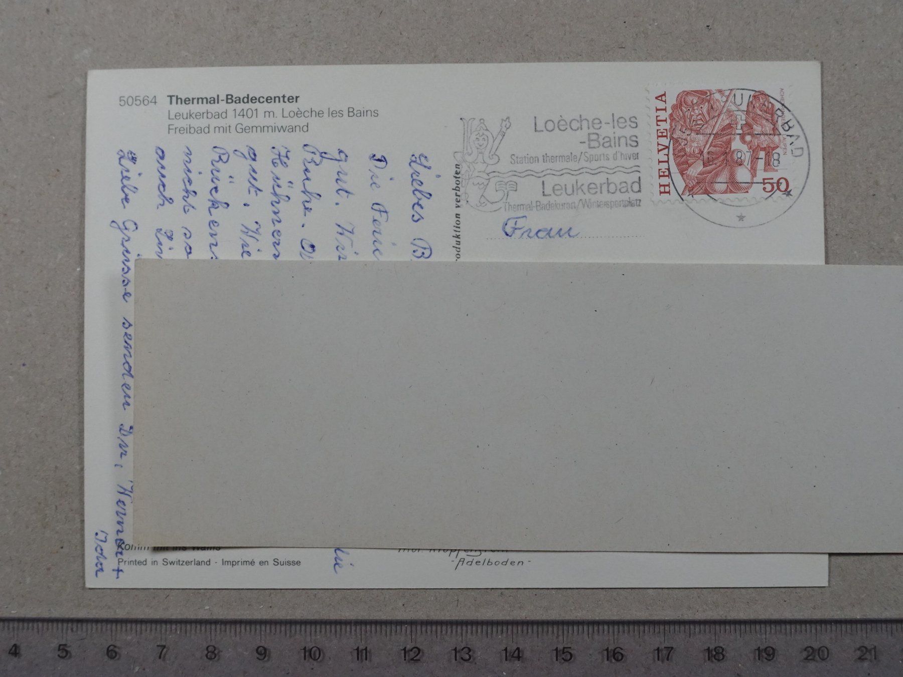 Cartes postales: Leukerbad, Badecenter, 1987 – D'occasion à Lenzburg par fh1 1