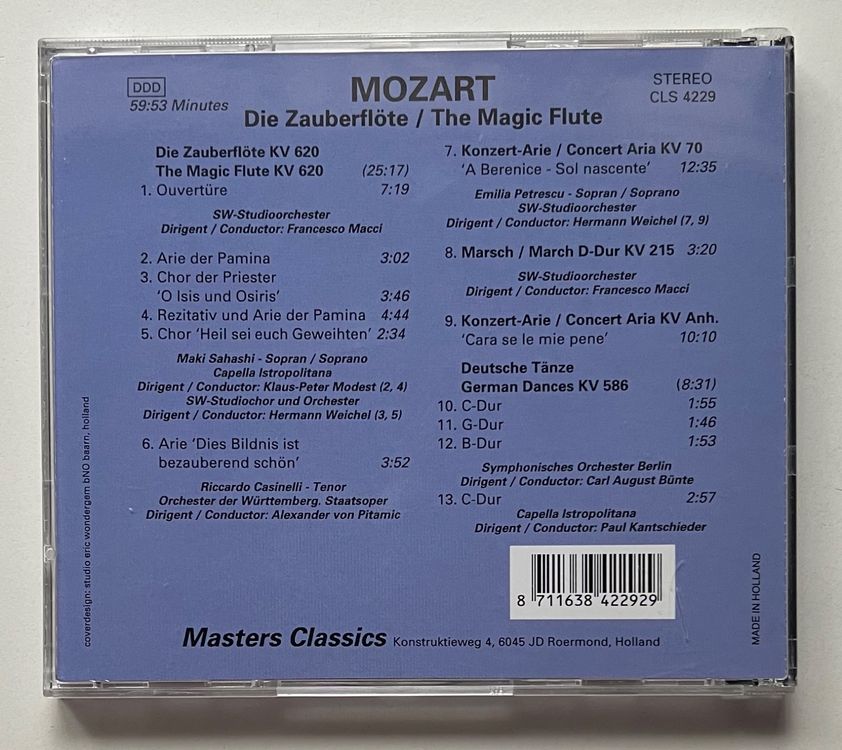 Mozart Die Zauberflöte Kaufen Auf Ricardo 8806