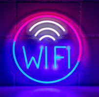 LED Dekolicht Neonschild Wi-Fi Zone 30 x 30 cm