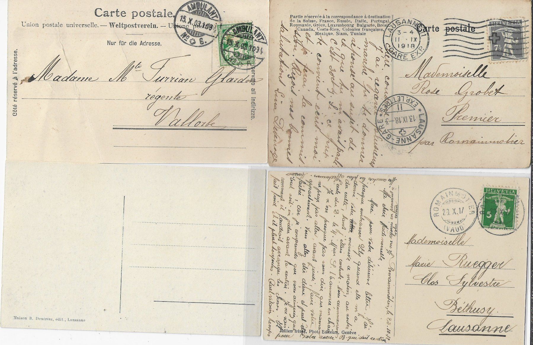 Cartoline postali: 4 AK Temple de Romainmotier – Usato da Ettingen venduto da Kartenplanet 1