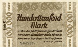 Herne 100000 Mark Serie K 25.08.1923 VZ+-VZ++