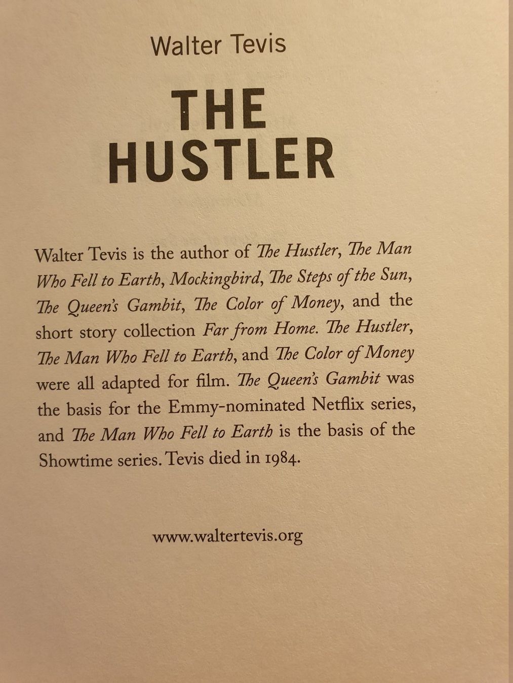 Libri: The Hustler - Walter Tevis – Usato da Zürich venduto da loosebone 1