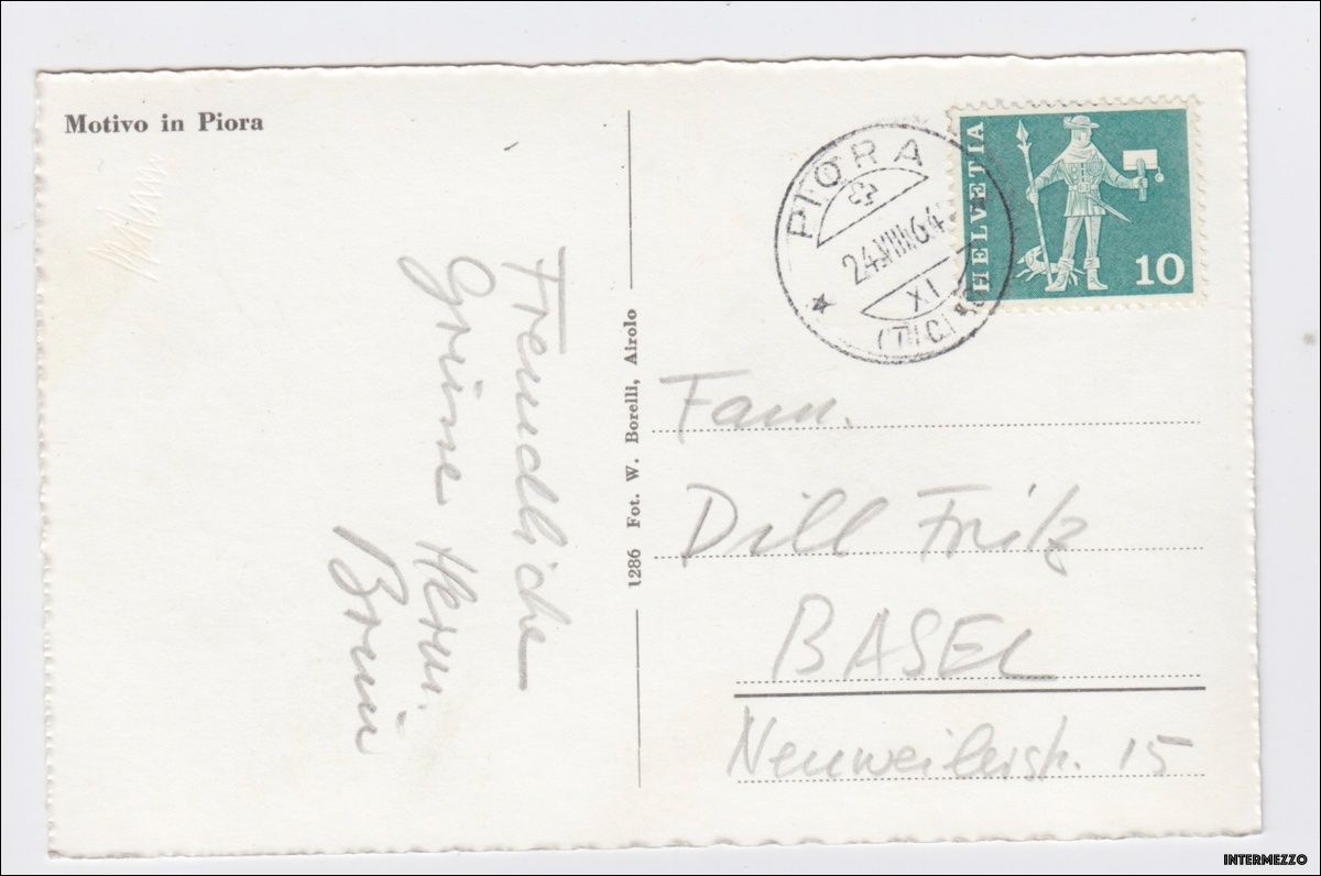 Cartoline postali: Piora // Boot Ritomsee // 1964 – Usato da Basel venduto da intermezzo12 1