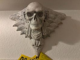 Indianer Skull Wandskulptur