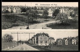 AK Wil /SG, Zurcherstrasse mit Asyl, Zurcherstrasse und Pest