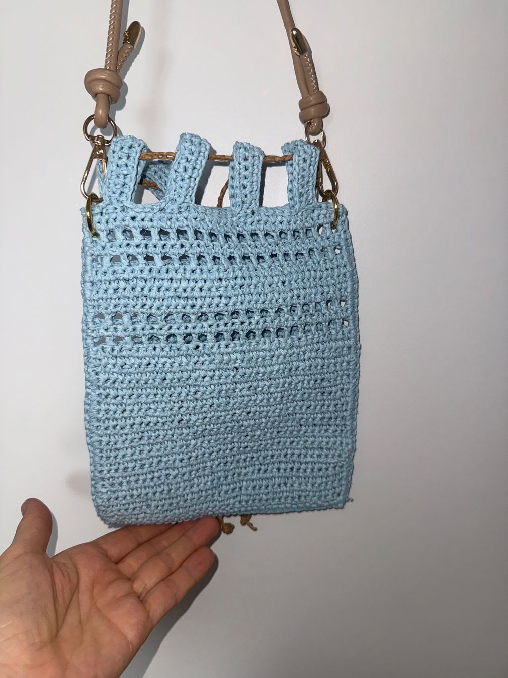 Borse da donna: Tasche aus Raffiabast Umhängetasche handgestrikt – Nuovo (secondo la descrizione) da Buchrain venduto da nat_pl5p 6