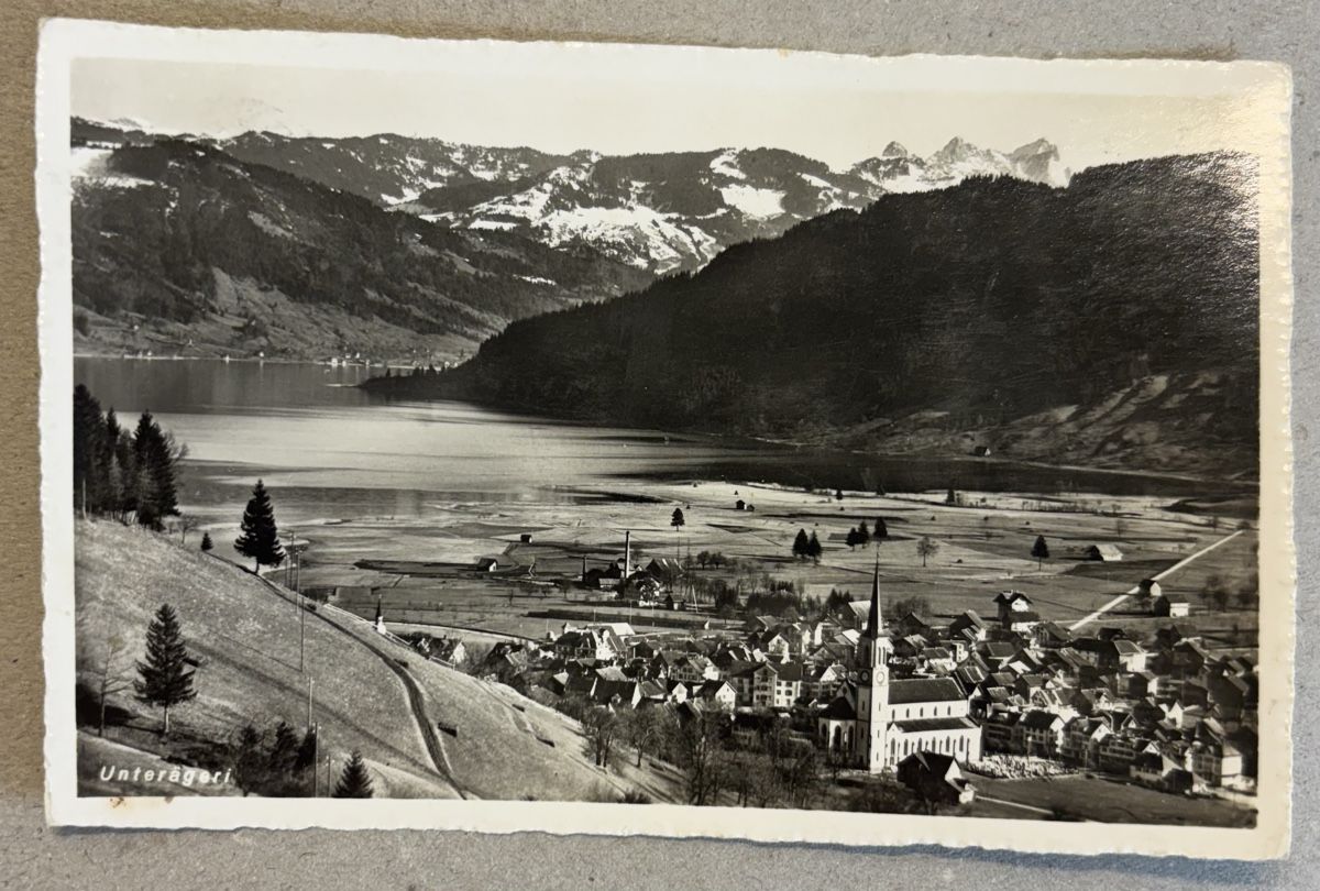 Cartoline postali: Ansichtskarte Unterägeri – Usato da Luzern venduto da Balbel