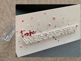 Stanzschablone Nr.34, frohe WEIHNACHTEN(für Sizzix geeignet)