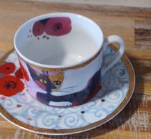 Wunderschöne Tasse mit Unterteller - Rosina Wachtmeister